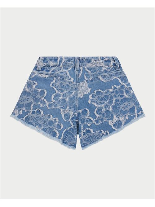 wide punch needle denim short GUESS | J6GD27 D8250BNPW